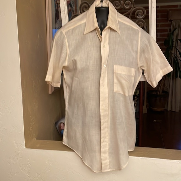 Arrow Kent Men’s Vintage Short Sleeve Size 15 65% 35% Cotton size Small - Picture 2 of 8